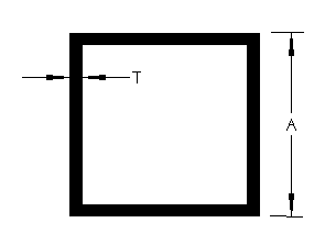 Aluminum square tubing